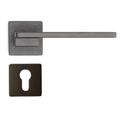 Space Rozetli Kapı Kolu Kalaylı Siyah Saten Renk