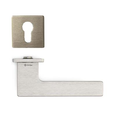 Space Rozetli Kapı Kolu Nikel Saten Renk