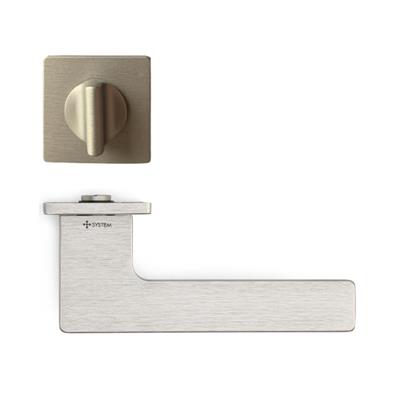 Space Rozetli Kapı Kolu Nikel Saten Renk