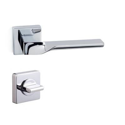 Spınal Rozetli Kapı Kolu Takımı Krom Renk