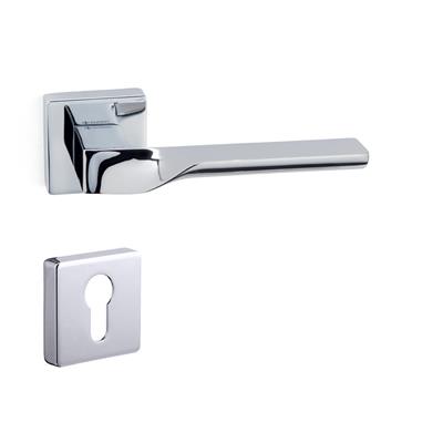 Spınal Rozetli Kapı Kolu Takımı Krom Renk