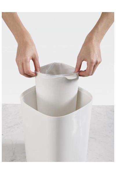 Split Banyo Atık Ayırma Ve Geri Dönüşüm Kutusu 8 Litre Beyaz/Gri