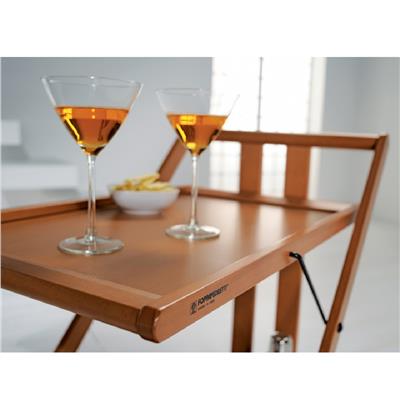 Sprint Ahşap Katlanabilir Servis Arabası Doğal Renk