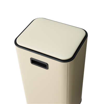 Square Krem Pedallı Çöp Kovası 30 L