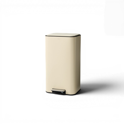 Square Krem Pedallı Çöp Kovası 30 L