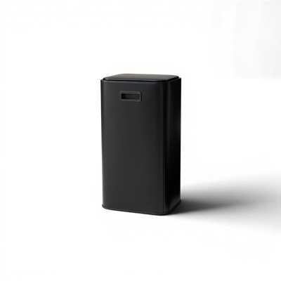 Square Mat Siyah Pedallı Çöp Kovası 30 L