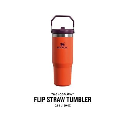 Stanley The IceFlow Flip Straw Pipetli Termos Bardak 0,89 LT - Oranj