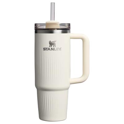 Stanley The Quencher® Fluted Tumbler Pipetli Termos Bardak | 0.89 LT - Krem
