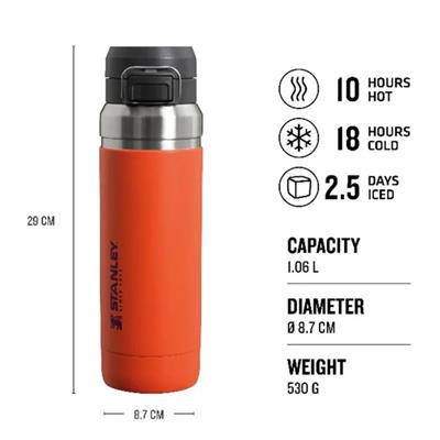 Stanley The Quick Flip Paslanmaz Çelik Termos 1.06 LT Tigerlily Plum