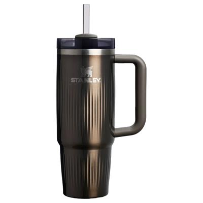 Stanley The Quencher® Fluted Tumbler Pipetli Termos Bardak | 0.89 LT - Gun Metal Shine