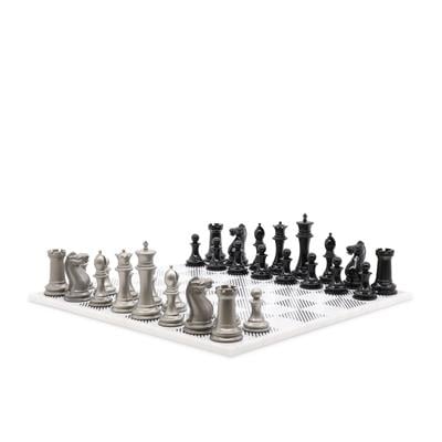 Staunton Paslanmaz Çelik Mermer Satranç Takımı