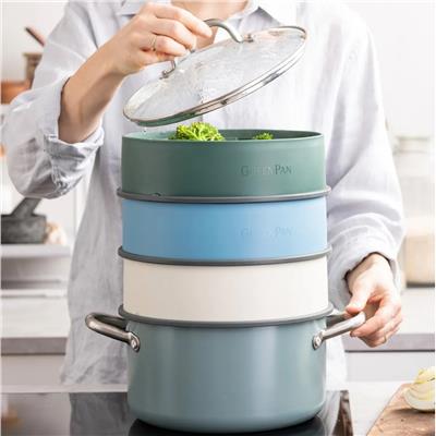 Steamy Mavi 24 Cm Buharda Pişirici