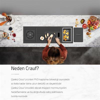 Stella 4454 Füme Siyah 540X440 Mm Eviye