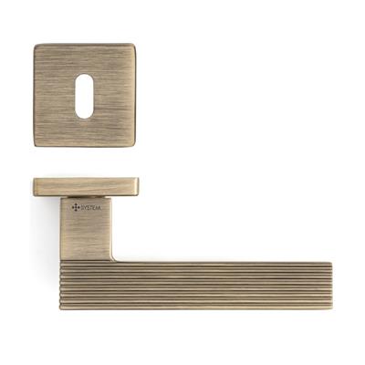 Step Rozetli Kapı Kolu Antik Renk