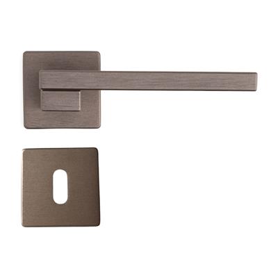 Step Rozetli Kapı Kolu Koyu Bronz Saten Renk