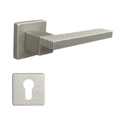 Step Rozetli Kapı Kolu Nikel Saten Renk