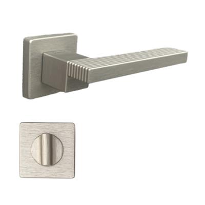 Step Rozetli Kapı Kolu Nikel Saten Renk