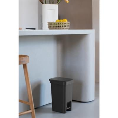 Stepup Dark Grey Plastik Pedallı Çöp Kutusu 10 L