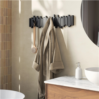 STICKS Duvara Monte Çoklu Askılık 8li Siyah 72 cm