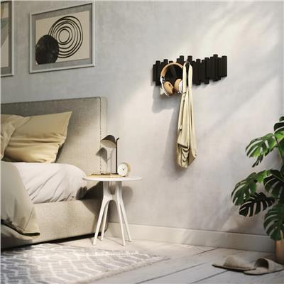 Stıcks Siyah Çoklu Askılık 5Li