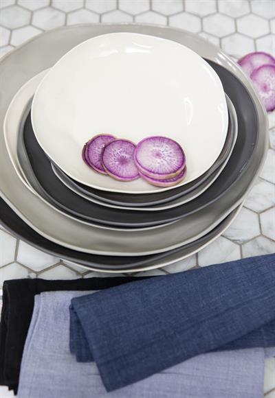 Stoneware Beyaz Taş Tabak 20,5 X 1,5 Cm