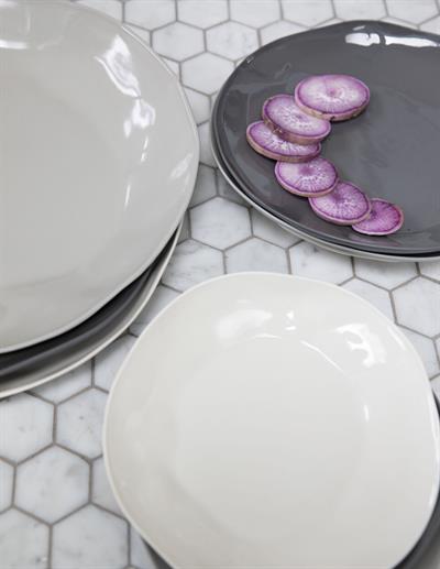 Stoneware Beyaz Taş Tabak 20,5 X 1,5 Cm