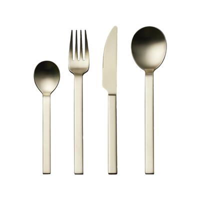 Storm Paslanmaz Çelik Çatal Bıçak Takımı 16 Parça Bal Rengi