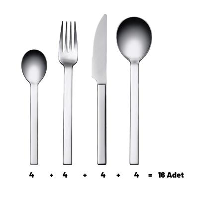 Storm Paslanmaz Çelik Çatal Bıçak Takımı 16 Parça
