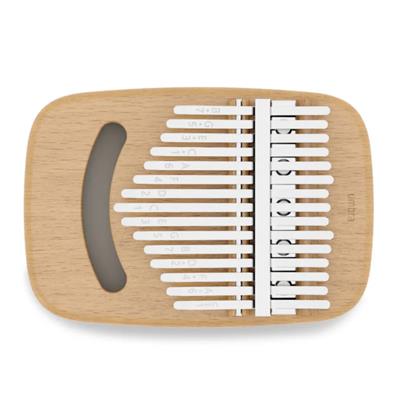Strumba Kalimba Müzik Aleti Beyaz/Doğal 16x11x6 cm