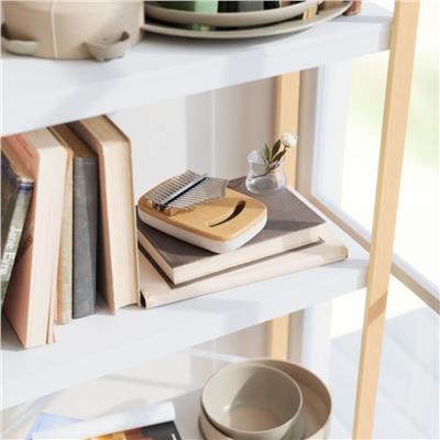 Strumba Kalimba Müzik Aleti Beyaz/Doğal 16x11x6 cm