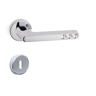 Suetto Rozetli Kapı Kolu Takımı Krom  Renk