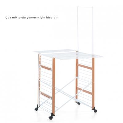 Supergulliver Katlanabilir Çamaşır Kurutmalık Doğal Renk