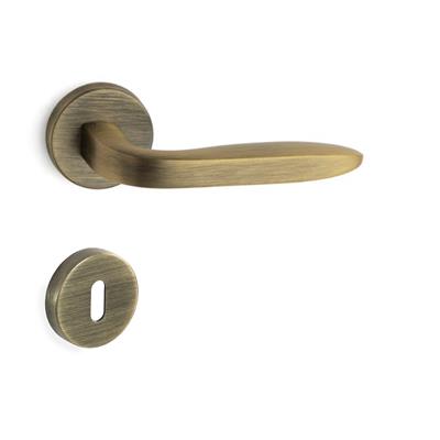 Supra Rozetli Kapı Kolu Takımı Antik  Renk