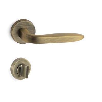 Supra Rozetli Kapı Kolu Takımı Antik  Renk