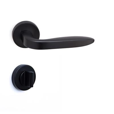 Supra Rozetli Kapı Kolu Takımı Siyah  Renk