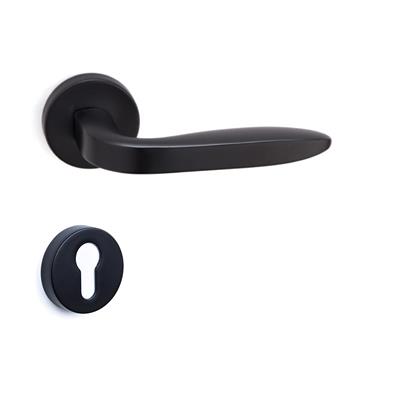 Supra Rozetli Kapı Kolu Takımı Siyah  Renk