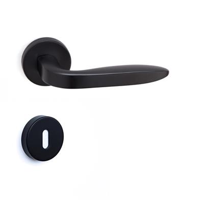 Supra Rozetli Kapı Kolu Takımı Siyah  Renk