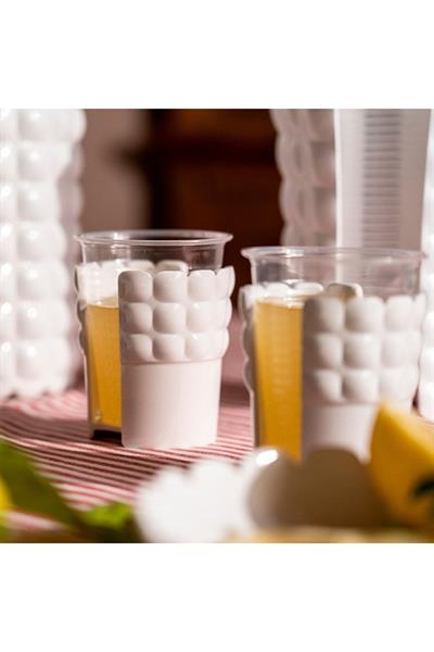 Süt Beyaz 6Lı Bardak Seti 13,4X8X16,5Cm