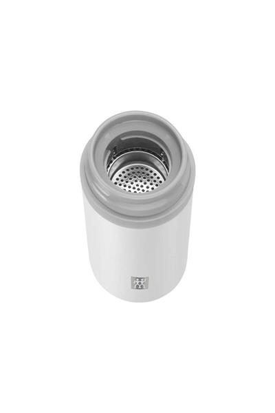 Süzgeçli Termos Matara Beyaz