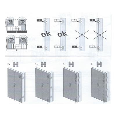 System Gizli Menteşe 130X30 mm Parlak Nikel Renk