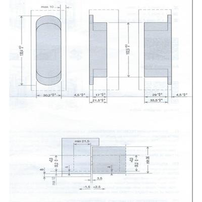 System Gizli Menteşe 130X30 mm Siyah Renk
