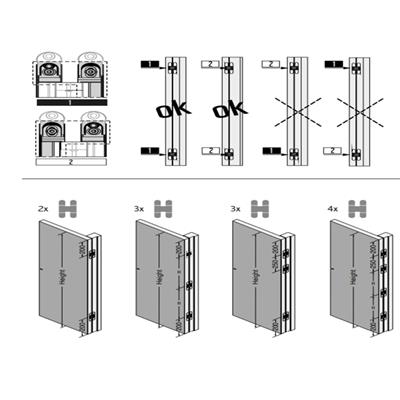 System Gizli Menteşe 180X32 mm Siyah Renk