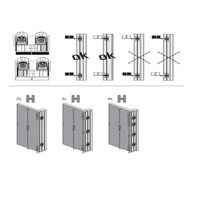System Gizli Menteşe 76X14 mm 16 Kg Mat Siyah Renk
