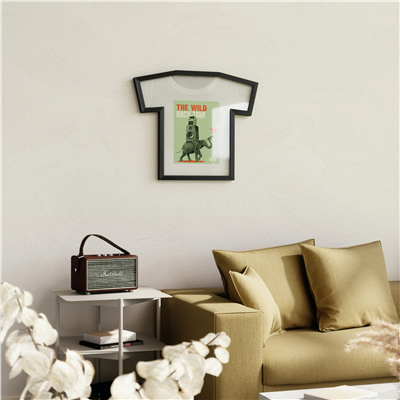 T-Frame Tişört Duvar Çerçevesi Siyah Orta Boy 72 x 3 x 62 cm