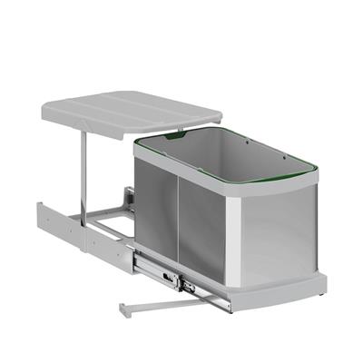 Teleskopik Raylı Paslanmaz Gövde Çöp Kovası 16 Lt ( S-2574-G )