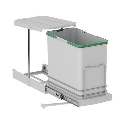 Teleskopik Raylı Plastik Gövde Çöp Kovası 24 Lt  ( S-2571-G )