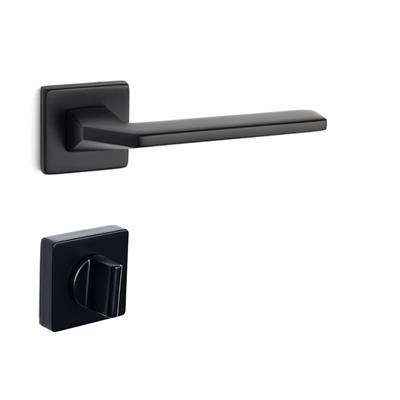 Tema Rozetli Kapı Kolu Takımı Siyah Renk