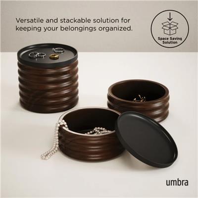 Tesora Takı Organizatörü Siyah/Ceviz 13x11 cm