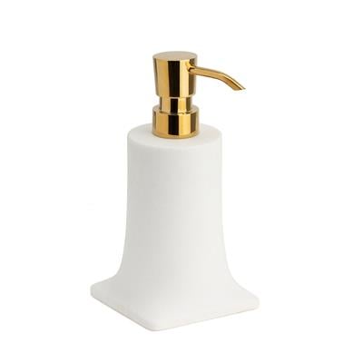 Tezgah Üstü Sıvı Sabunluk 250 Ml Beyaz-Gold Renk 181X91X109 Mm