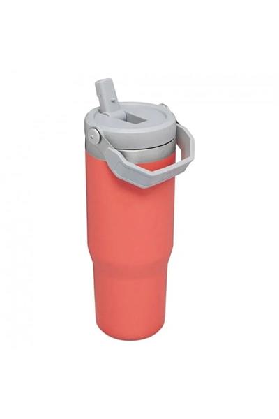 Stanley The IceFlow Flip Straw Pipetli Termos Bardak 0,89 LT - Turuncu